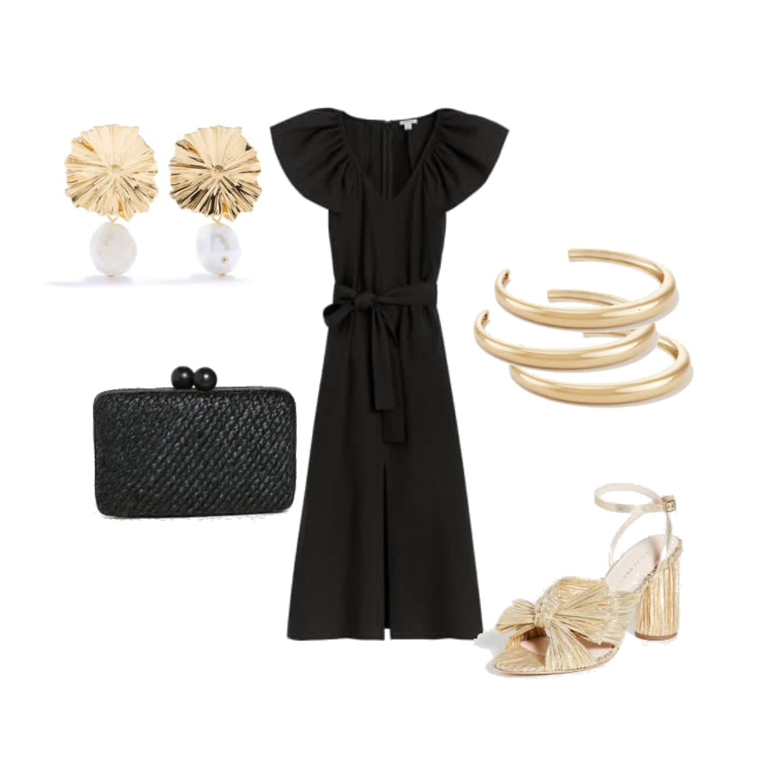 How to accessorize black dress online for wedding